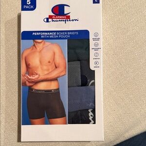 Champion Men's Boxer Briefs 5-Pack - Black and Gray